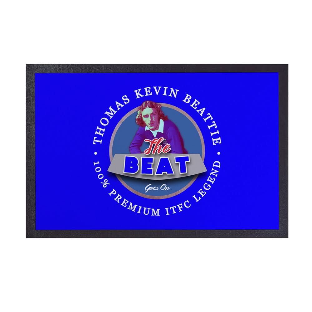 Ipswich Kevin Beattie  - Football Legends - Door Mat -60cm X 40cm