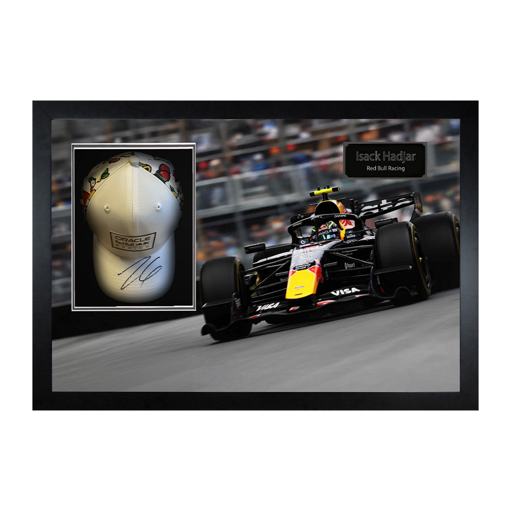 Isack Hadjar Signed Red Bull Racing F1 Cap Iconic Frame (ACG Cert)