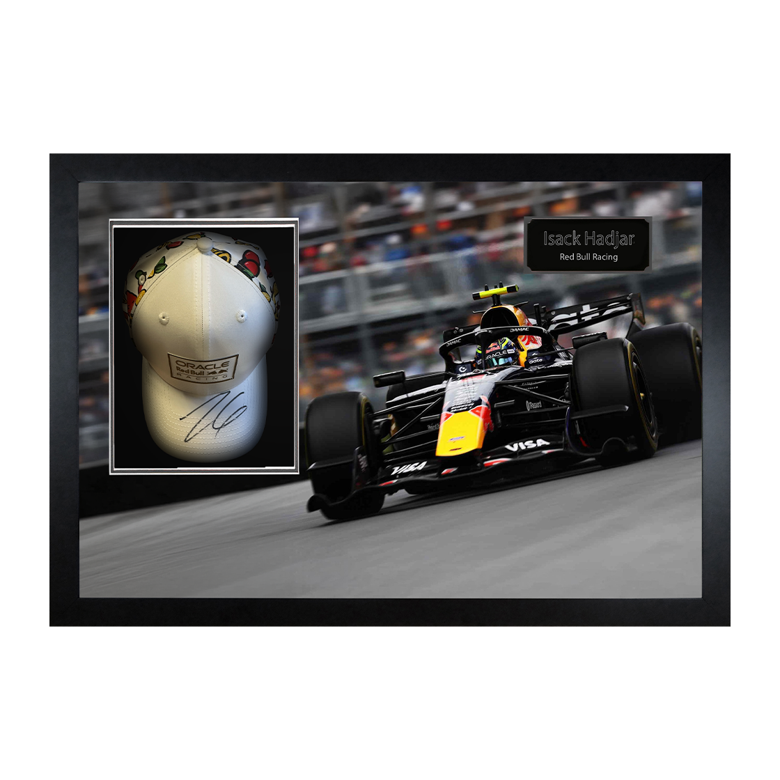 Isack Hadjar Signed Red Bull Racing F1 Cap Iconic Frame (ACG Cert)