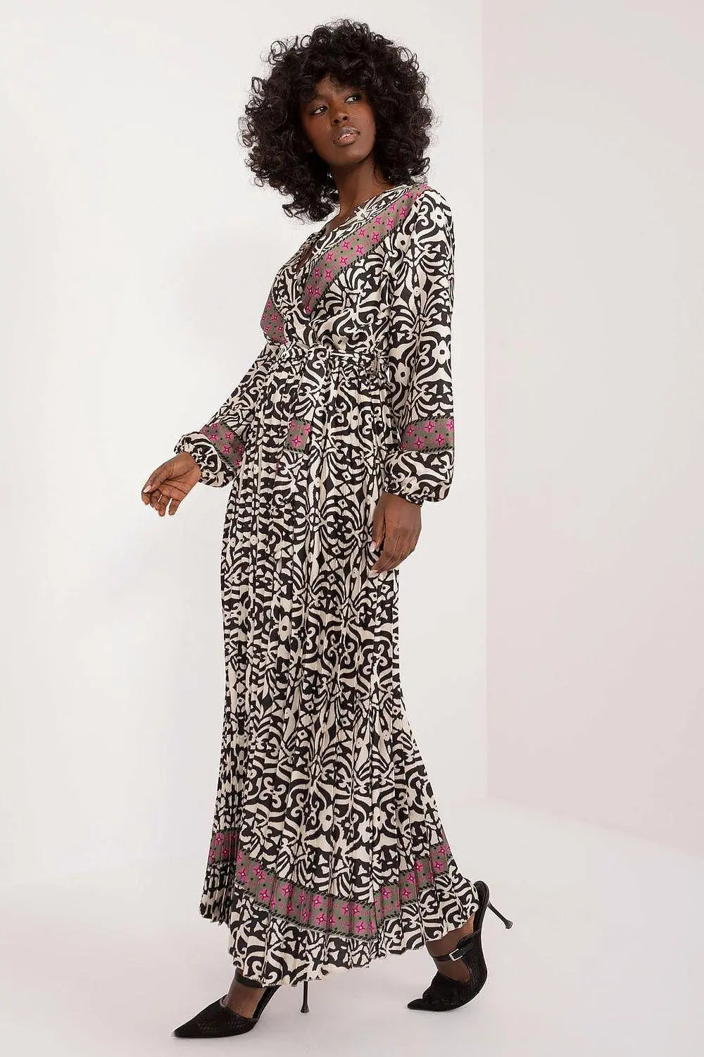 Italy Moda Colorful Print Maxi Dress