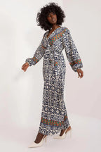 Italy Moda Colorful Print Maxi Dress