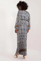 Italy Moda Colorful Print Maxi Dress