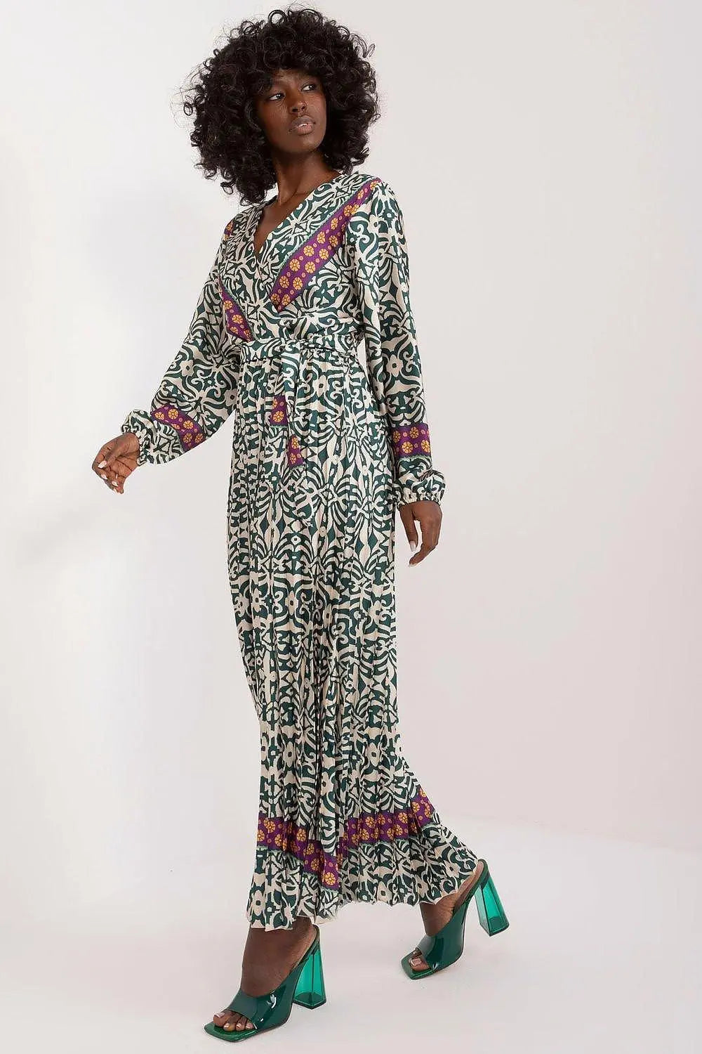 Italy Moda Colorful Print Maxi Dress