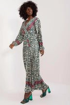 Italy Moda Colorful Print Maxi Dress