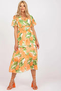 Italy Moda summer daydress with short sleeves in the form of frills