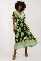 Italy Moda summer daydress with short sleeves in the form of frills