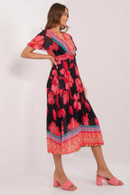 Italy Moda summer daydress with short sleeves in the form of frills