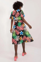Italy Moda womens elegant polyester decorated lower part pleats daydress