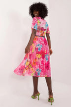 Italy Moda womens elegant polyester decorated lower part pleats daydress
