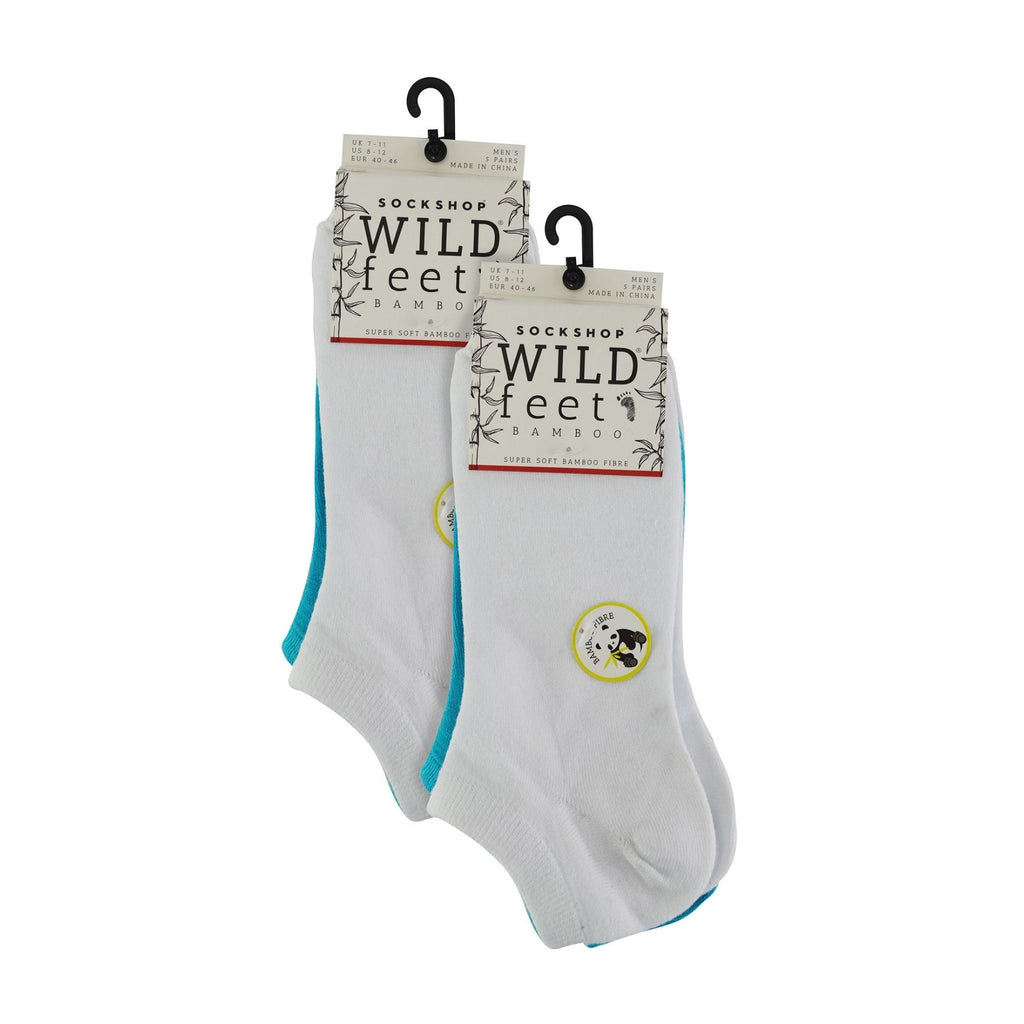 10 Pack Mens Bamboo Trainer Socks | Anti-Slip Cushioned Low Cut Sports Socks