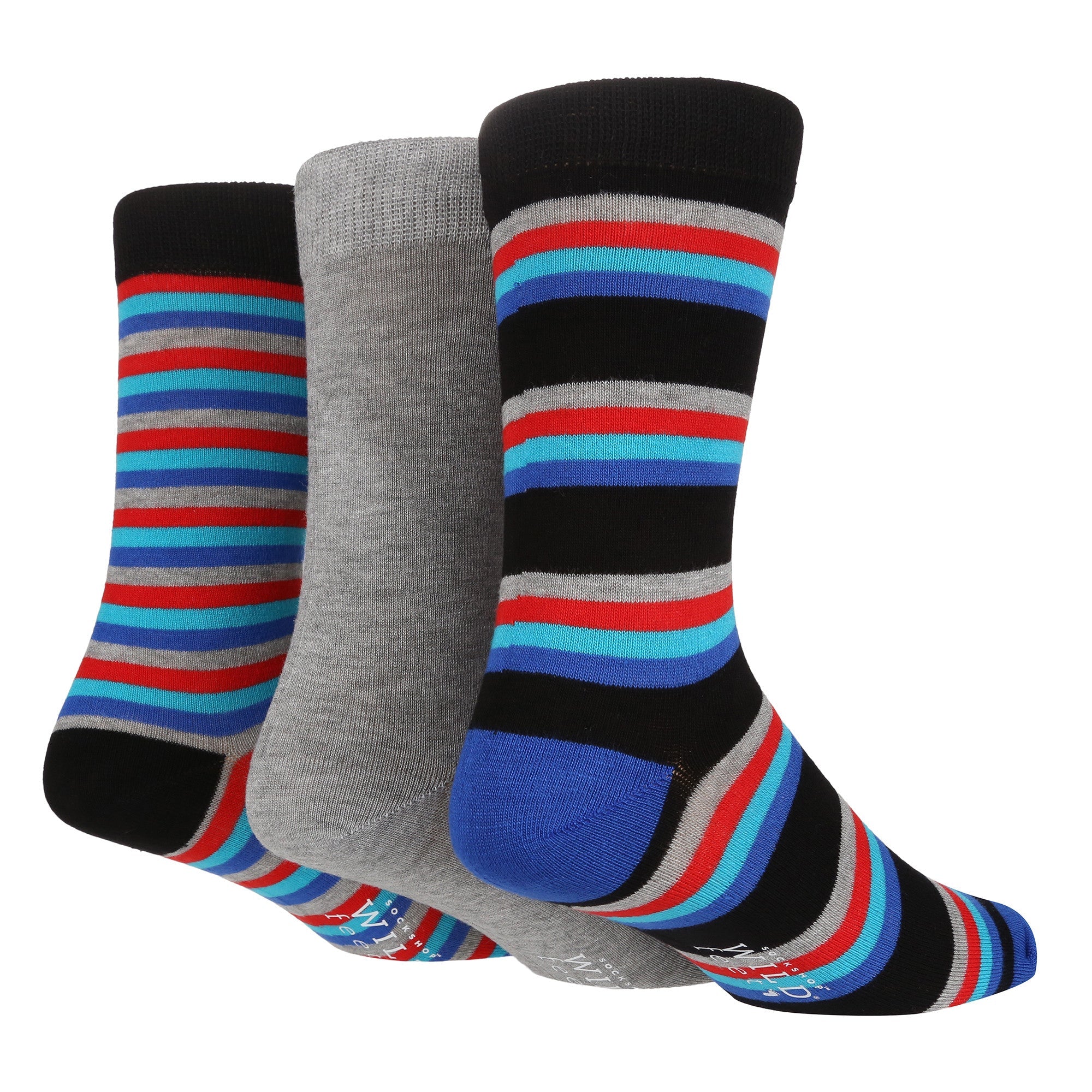 6 Pairs Mens Multipack Bamboo Dress Socks with Stylish Stripes and Polka Dots