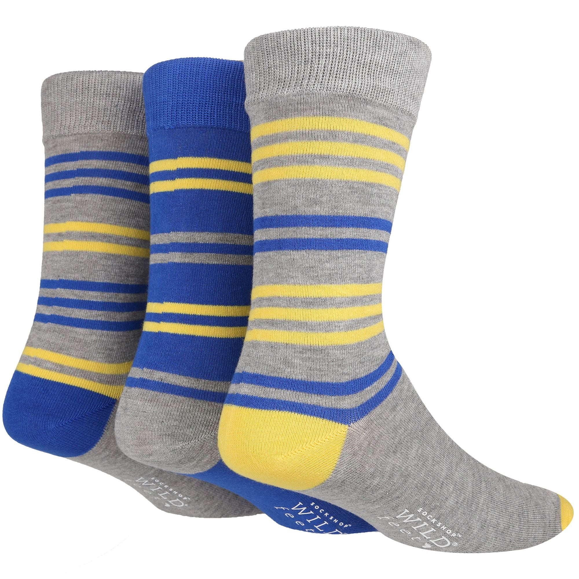 6 Pairs Mens Multipack Bamboo Dress Socks with Stylish Stripes and Polka Dots