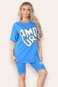 Armour Side Slit Cycling Short and T-Shirts Co-Ord Two Piece Short Set