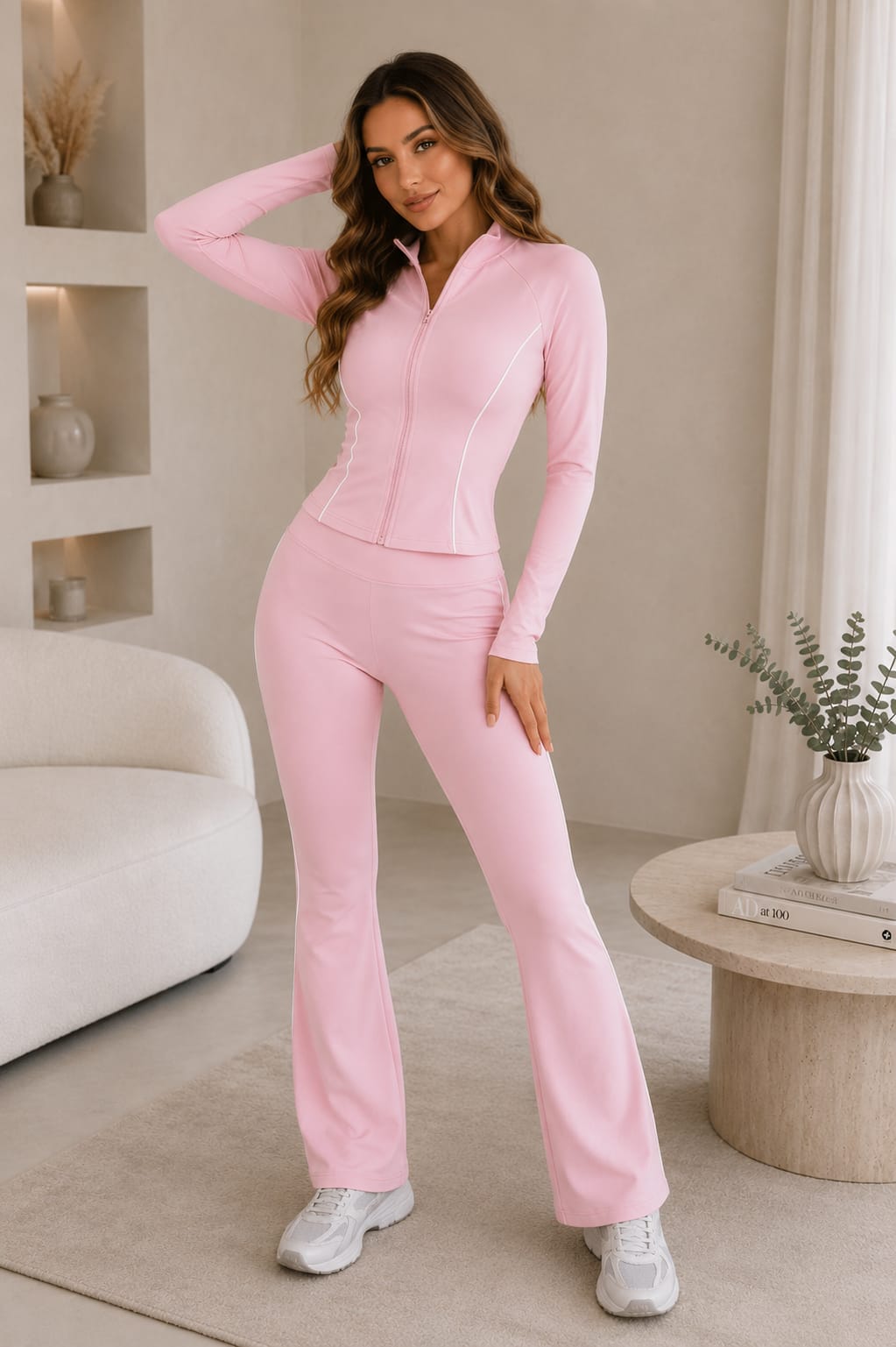 New Piping Contrast Full Sleeve Gym Set