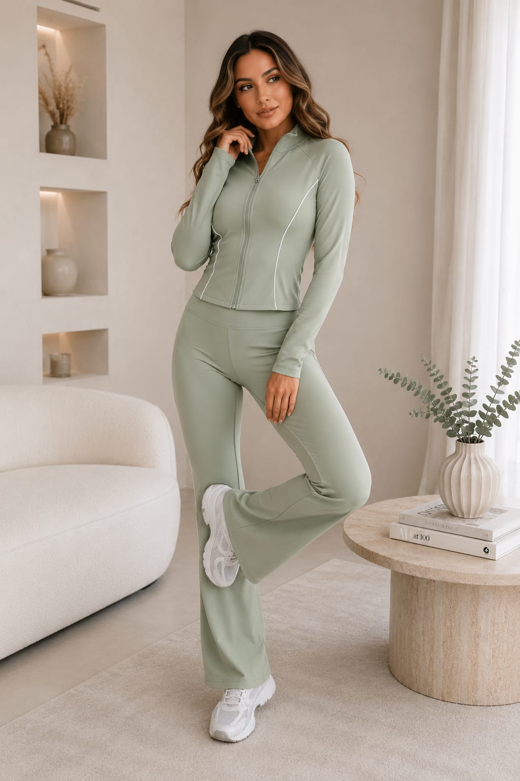 New Piping Contrast Full Sleeve Gym Set