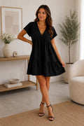 Ladies Italian V Neck Smock Dress