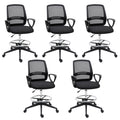 Vinsetto Ergonomic Mesh Back Drafting Chair, Tall Office Chair, Draughtsman Chair with Adjustable Height and Footrest 360\'c2\'b0 Swivel, Set of 5