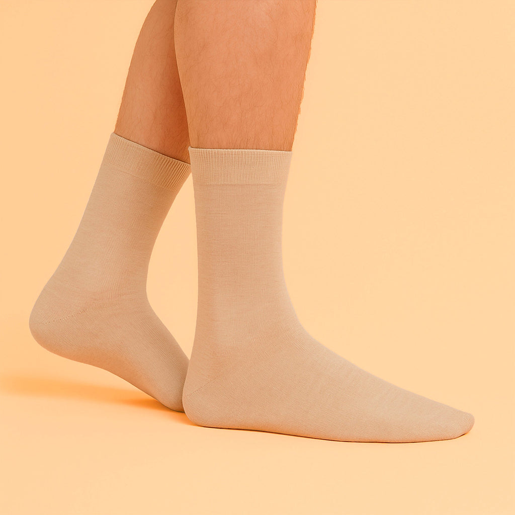 2 Pairs Mens Cashmere Socks - Luxury Soft and Warm Seamless Everyday Socks