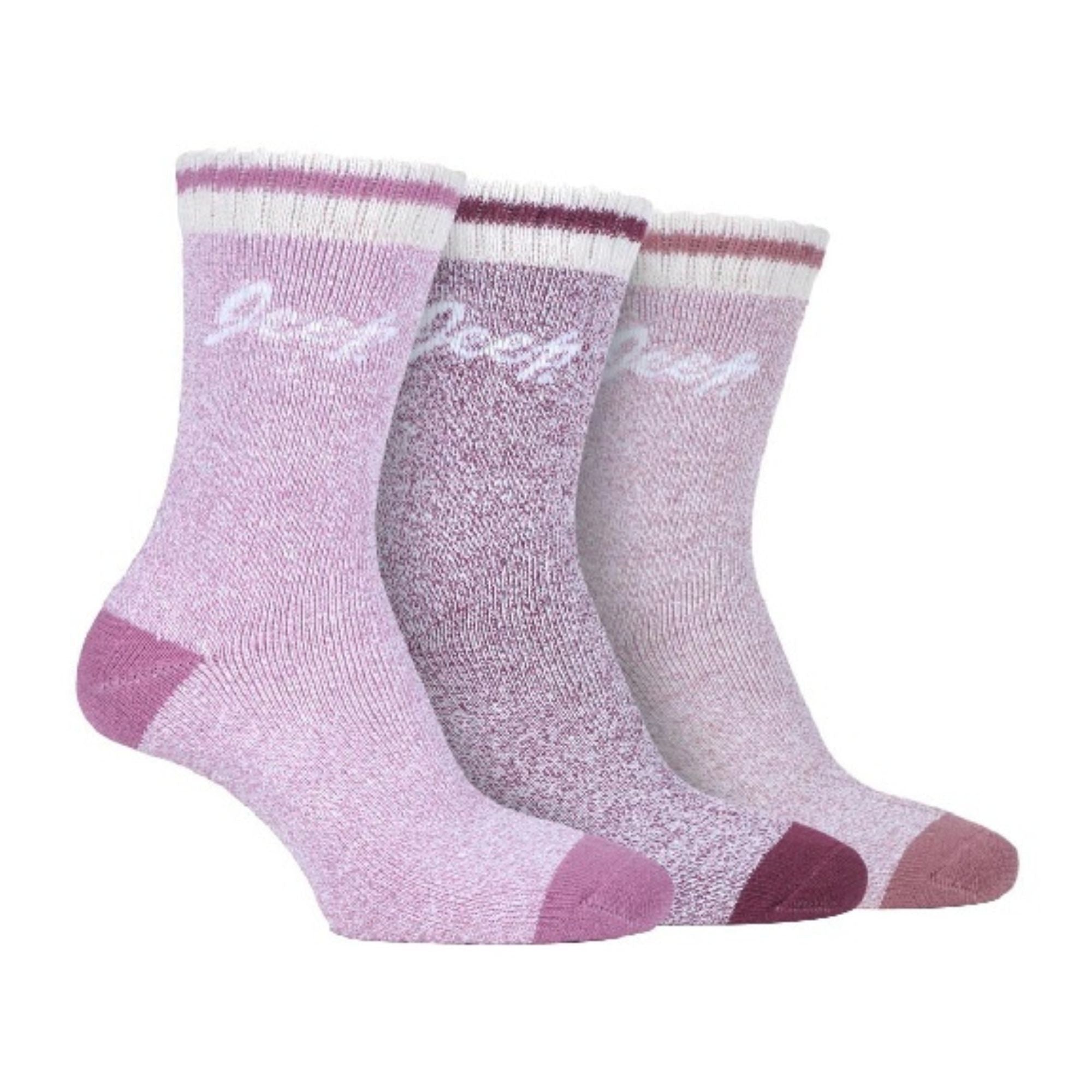 3 Pack Ladies Performance Heavy Duty Cushioned Hiking Boot Socks