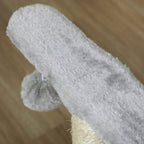 PawHut Cat Tree, Cat Tower for Kittens, Small Cat Condo with Rotatable Top Bar, Sisal Scratching Post, Tunnel, Dangling Balls - Grey