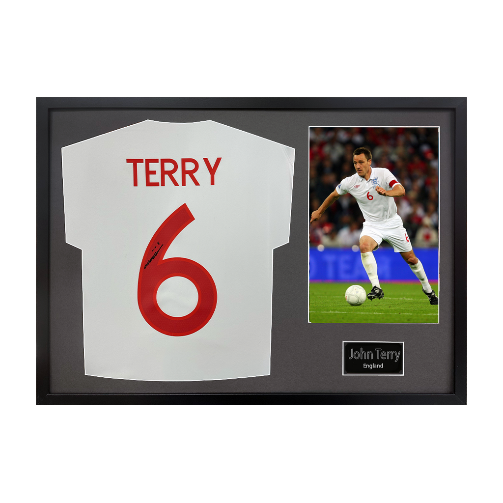 John Terry Signed England Shirt Classic Frame