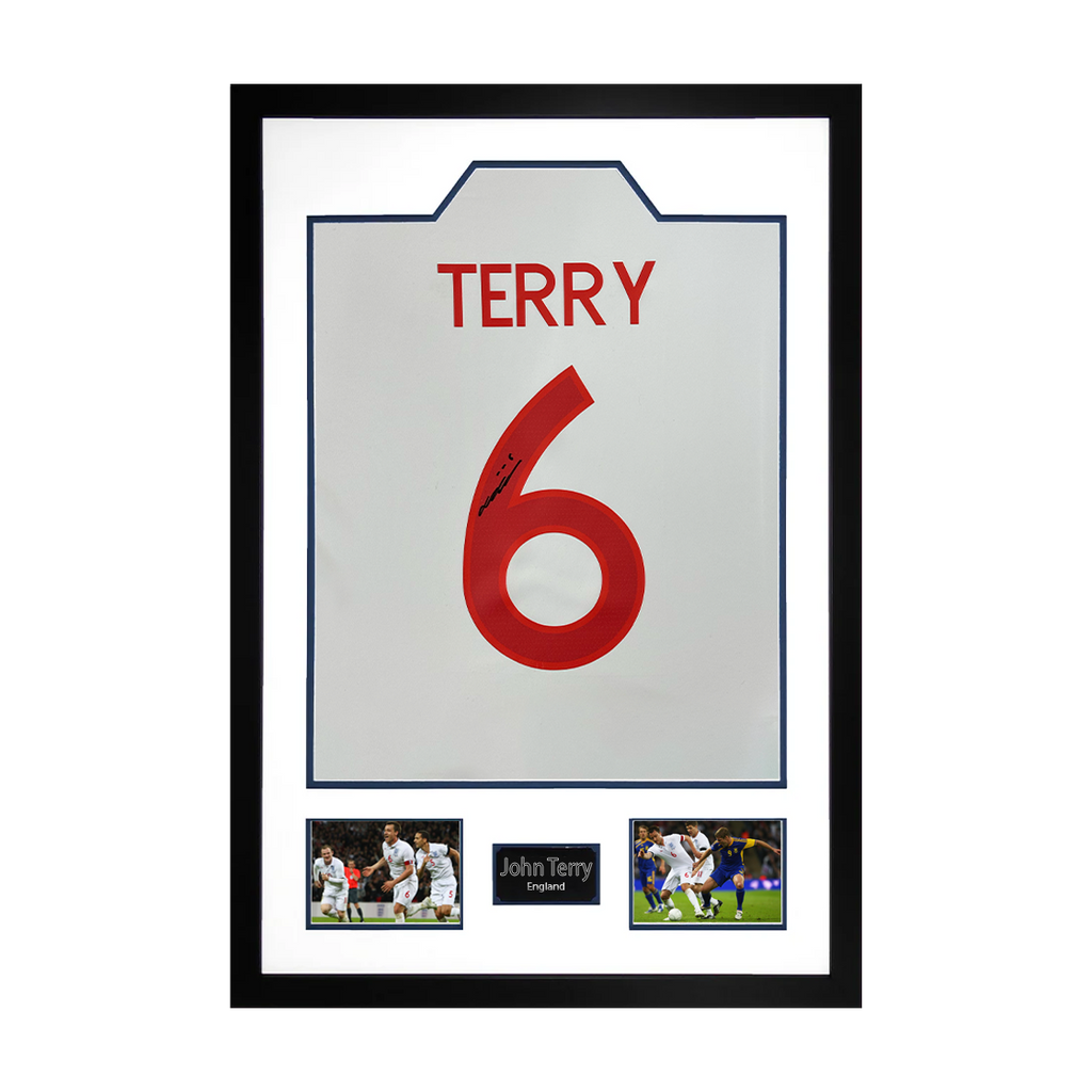 John Terry Signed England Shirt Premium Frame