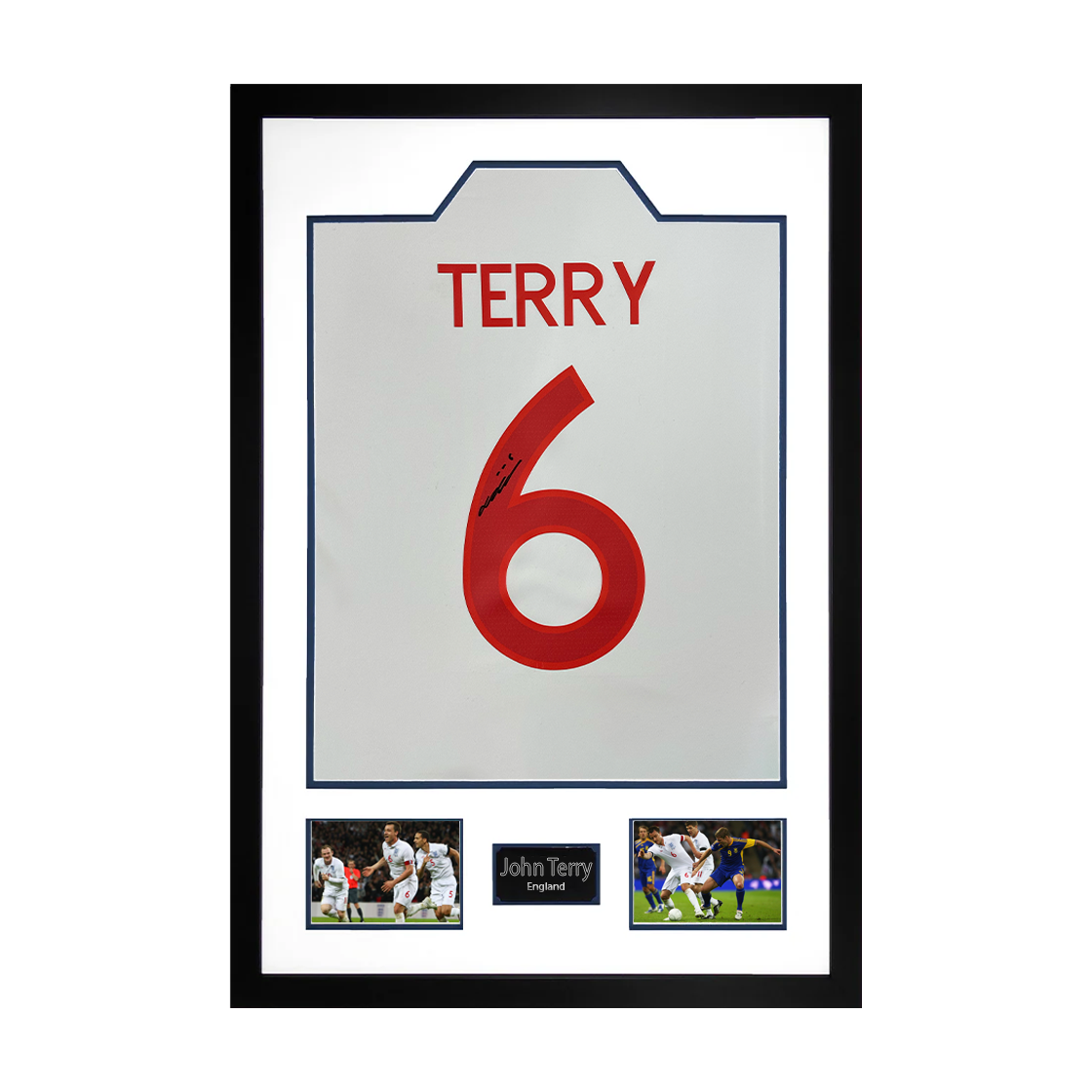 John Terry Signed England Shirt Premium Frame