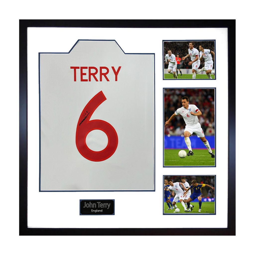 John Terry Signed England Shirt Elite Frame