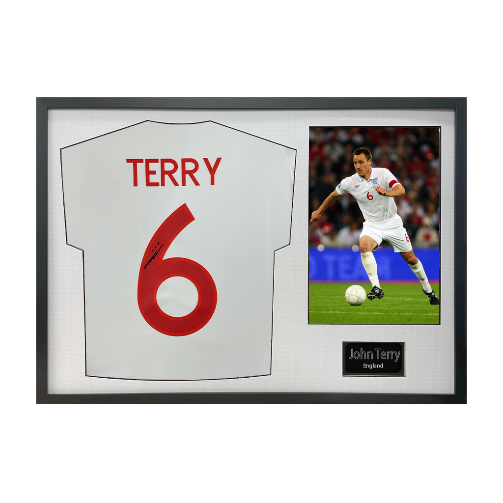 John Terry Signed England Shirt Classic Frame