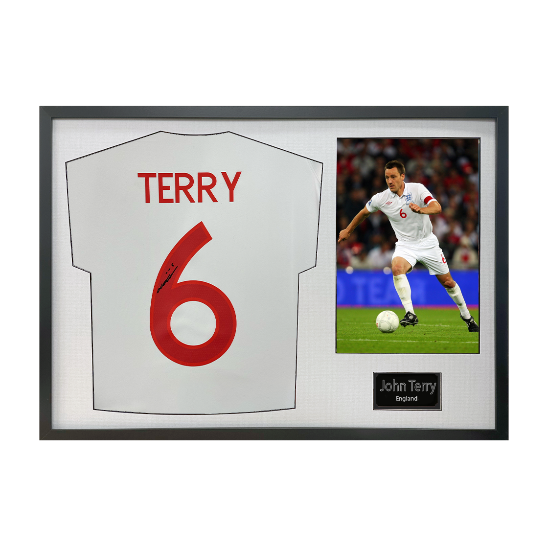 John Terry Signed England Shirt Classic Frame
