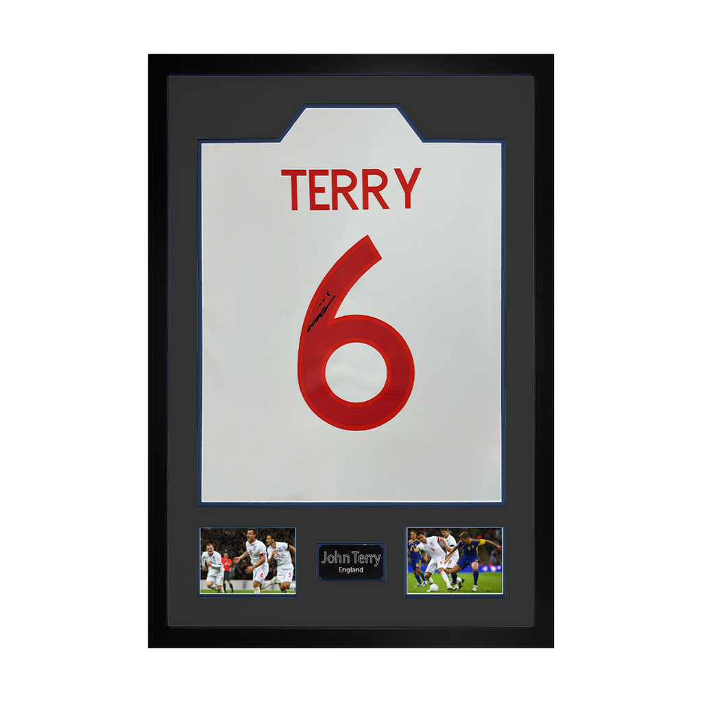 John Terry Signed England Shirt Premium Frame