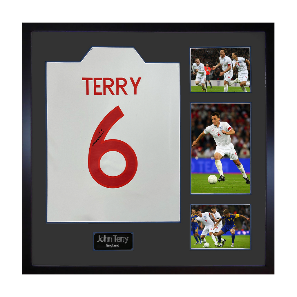 John Terry Signed England Shirt Elite Frame