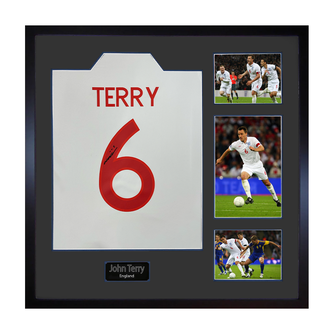 John Terry Signed England Shirt Elite Frame