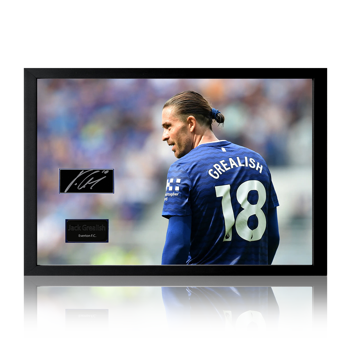 Jack Grealish Signed Everton Plaque Iconic Frame.