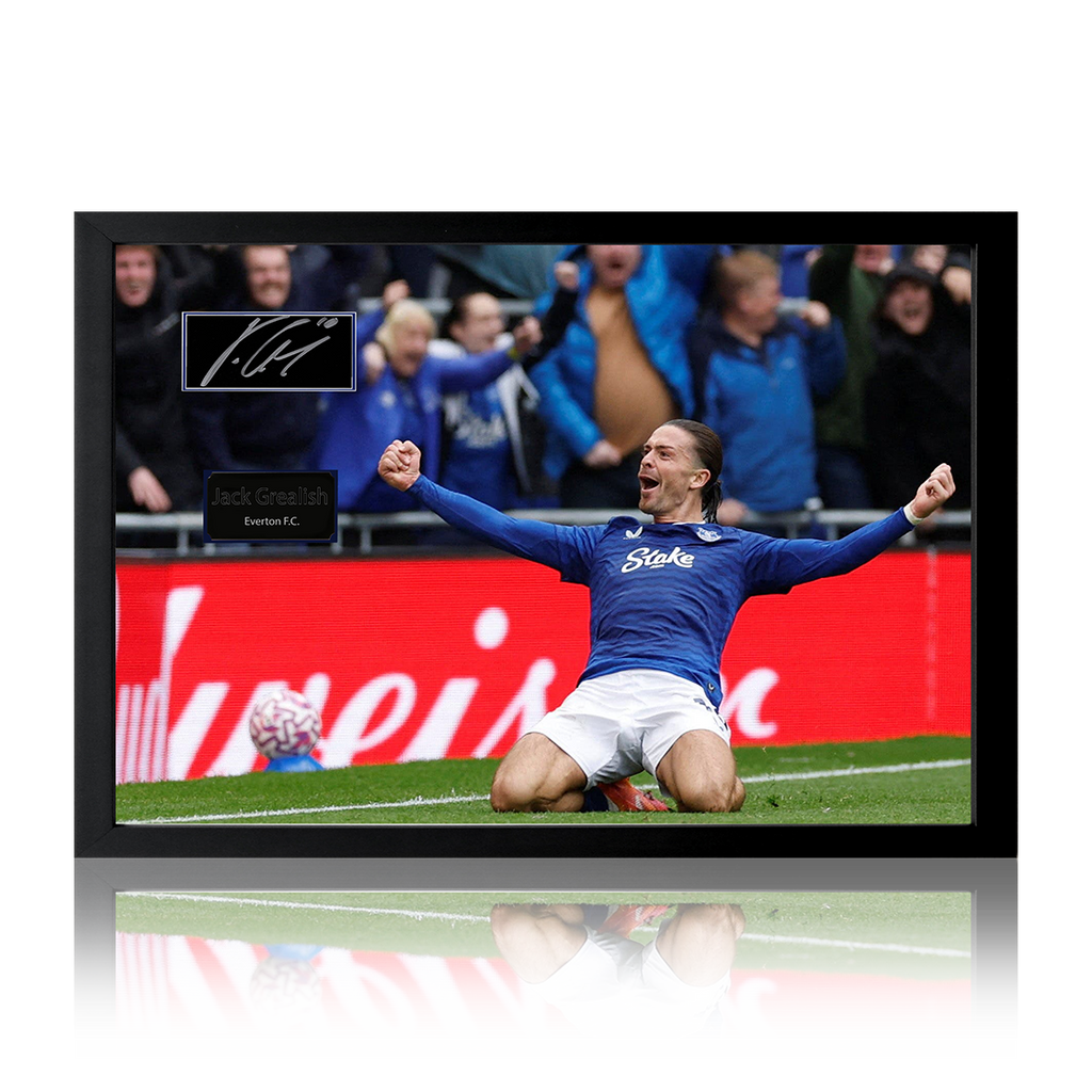 Jack Grealish Signed Everton Plaque Iconic Frame.