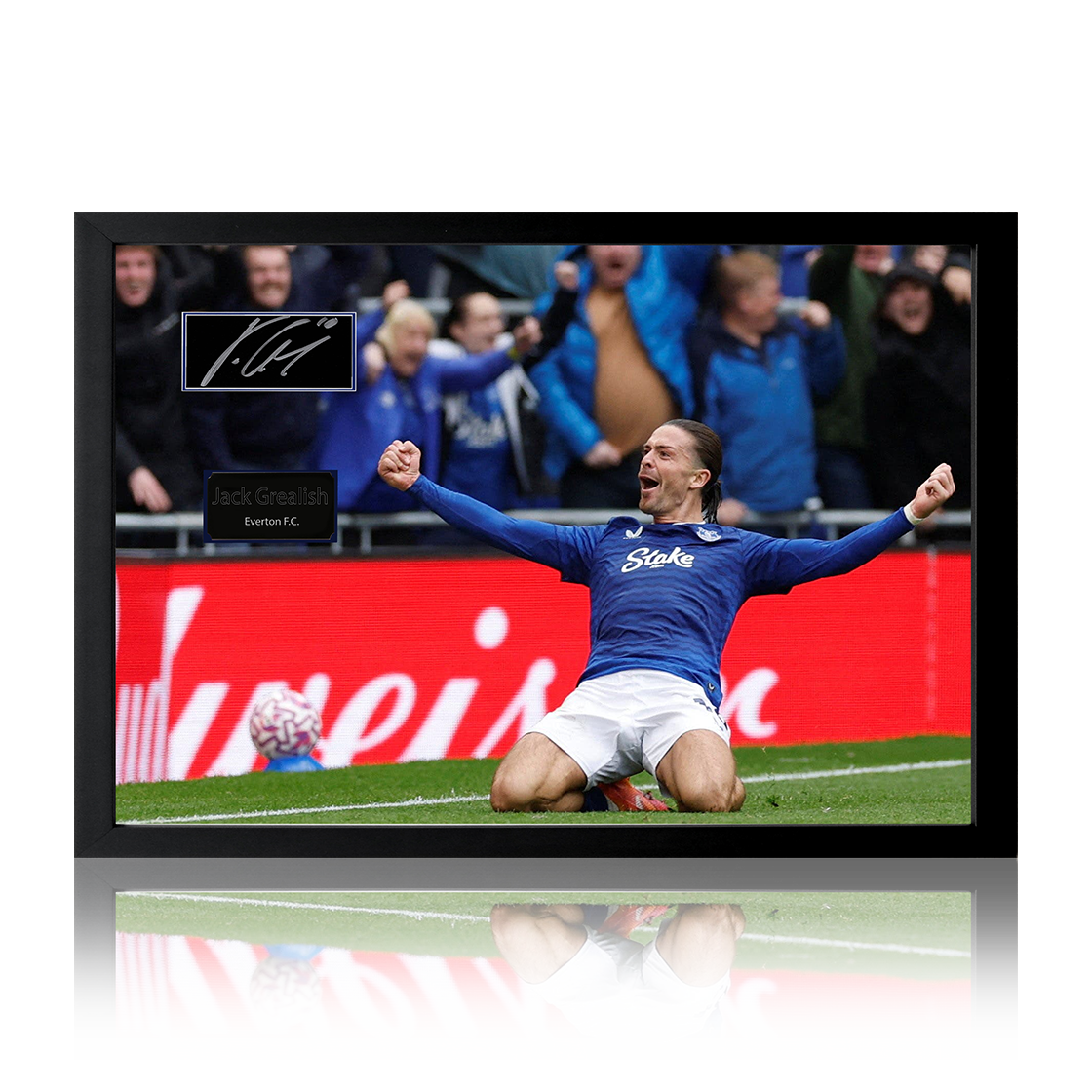 Jack Grealish Signed Everton Plaque Iconic Frame.