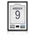 James Anderson Signed England Test Shirt Premium Frame.