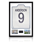 James Anderson Signed England Test Shirt Premium Frame.