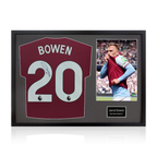 Jarrod Bowen Signed West Ham United Shirt Classic Frame