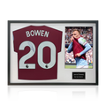 Jarrod Bowen Signed West Ham United Shirt Classic Frame.