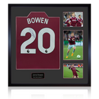Jarrod Bowen Signed West Ham United Shirt Elite Frame