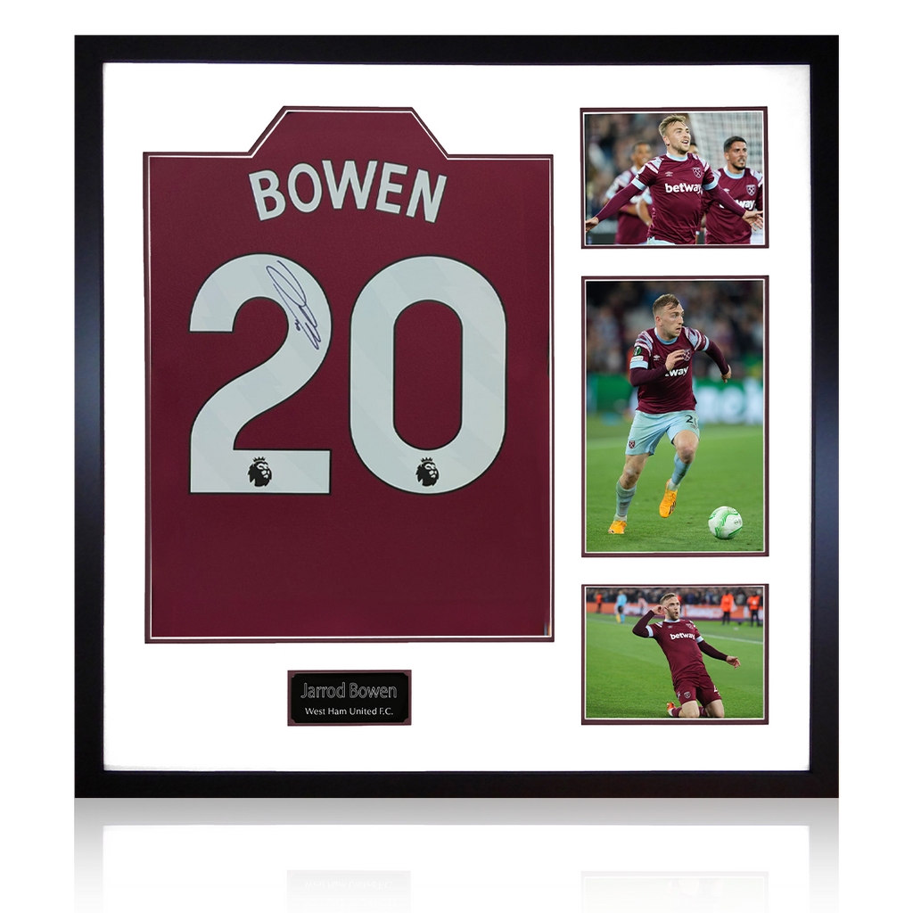 Jarrod Bowen Signed West Ham United Shirt Elite Frame