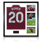Jarrod Bowen Signed West Ham United Shirt Elite Frame