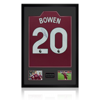Jarrod Bowen Signed West Ham United Shirt Premium Frame