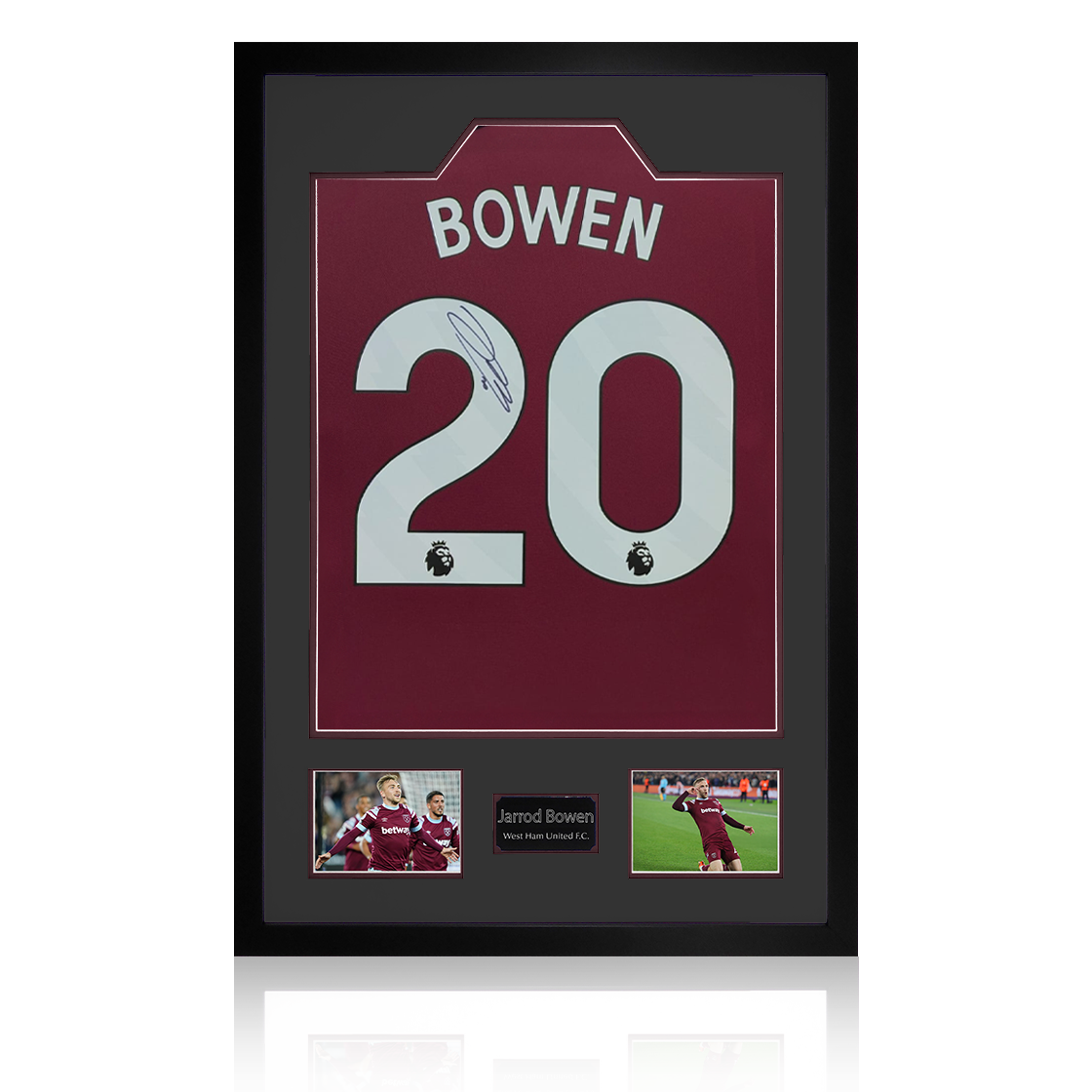 Jarrod Bowen Signed West Ham United Shirt Premium Frame