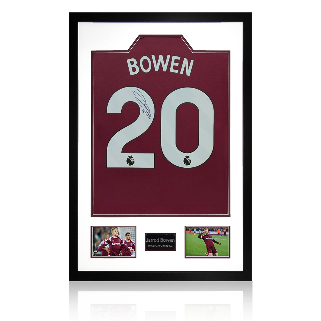 Jarrod Bowen Signed West Ham United Shirt Premium Frame