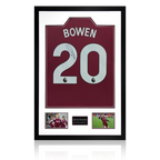 Jarrod Bowen Signed West Ham United Shirt Premium Frame
