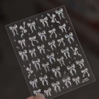 Hello Claws | White Bowknot Nail Deco Sticker