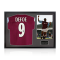 Jermain Defoe Signed West Ham Shirt Classic Frame