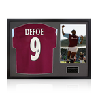 Jermain Defoe Signed West Ham Shirt Classic Frame